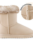 Bow Tie Warm Fur Lined Snow Boots - MYSOFT