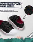 Kids Boy Girl Sneakers Canvas Shoes Black Dots - KKOMFORME