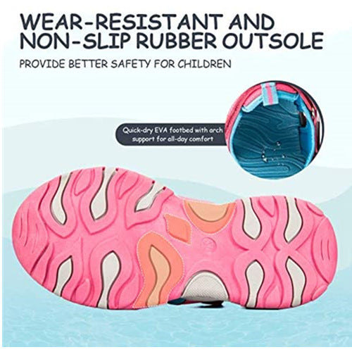 Toddler Sandals Outdoor Summer Water Shoes for Boys &amp; Girls Pink Blue -- K Komforme