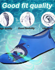 Boys and Girls Beach Water Shoes Blue Shark - Kkomforme
