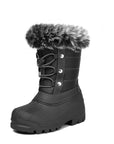 Boys and Girls Snow Boots Insulated Fur Lined Warm Anti-Slip Waterproof Winter Boot -K KomForme