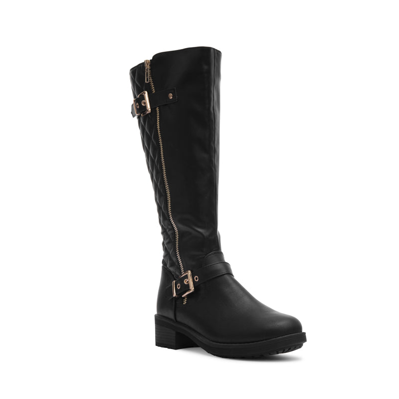 Metal Button Knee Boots Mysoft