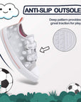 White Polka Dot Double Velcro Silver Sneakers - MYSOFT