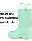 Simple And Cute Waterproof Rubber Rain Boots - MYSOFT