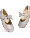 Bow Strap Glitter Mary Jane Flats - MYSOFT