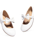 Bow Elastic Strap Mary Jane Flats - MYSOFT