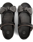 Adjustable Buckle Mary Jane Shoes with Diamond Bow - MYSOFT