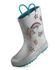 Rainbow Glitter Stars Waterproof Rubber Rain Boots - MYSOFT