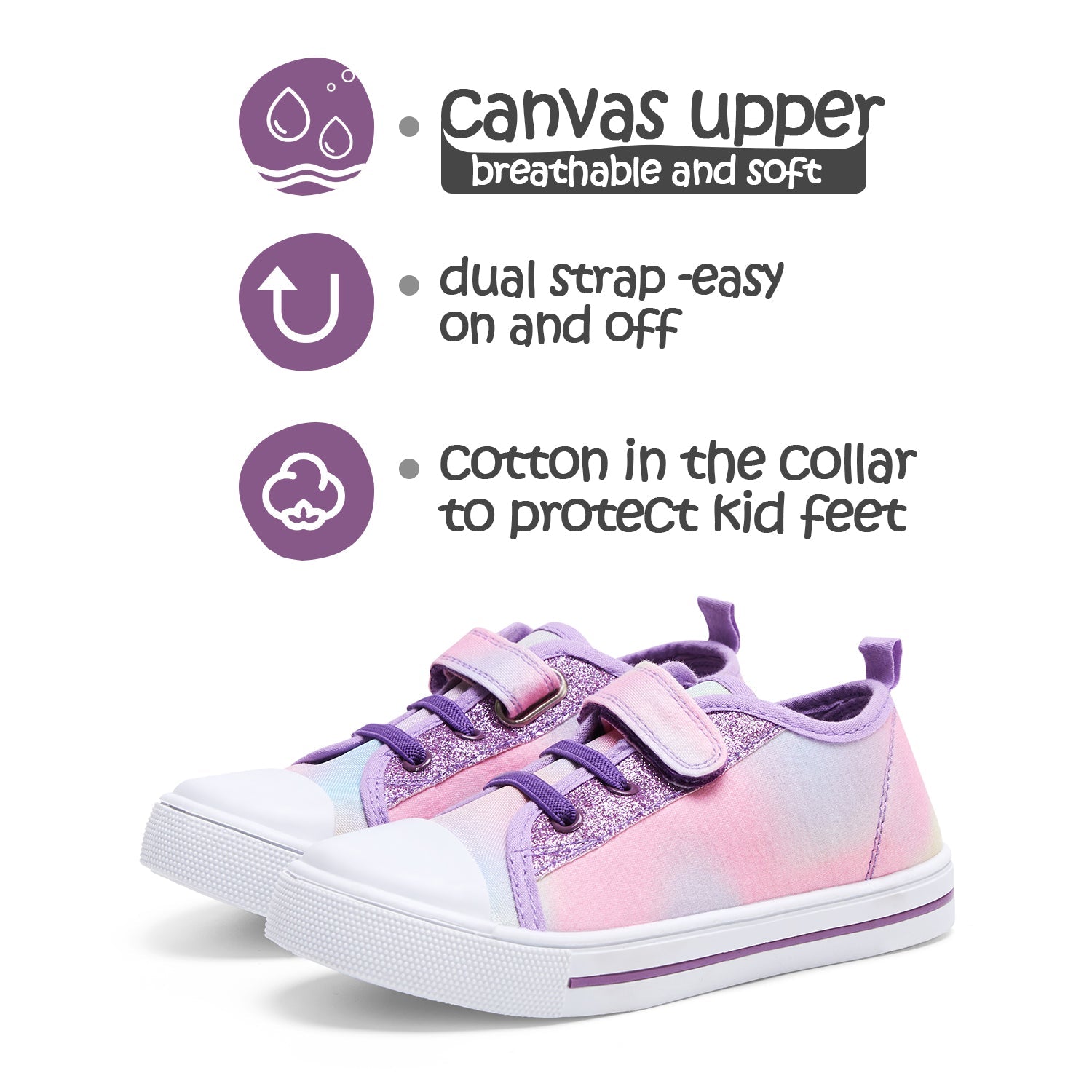 Primary Pink Lace-Up and Velcro Sneakers - MYSOFT