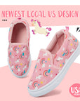 Rainbow Unicorn Cotton Lined Light Pink Espadrilles - MYSOFT