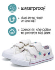 Colorful Stars Soft White Walking Shoes - MYSOFT