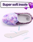 Purple Tie Dye Sequin Panel Slip-on Canvas Shoes - MYSOFT