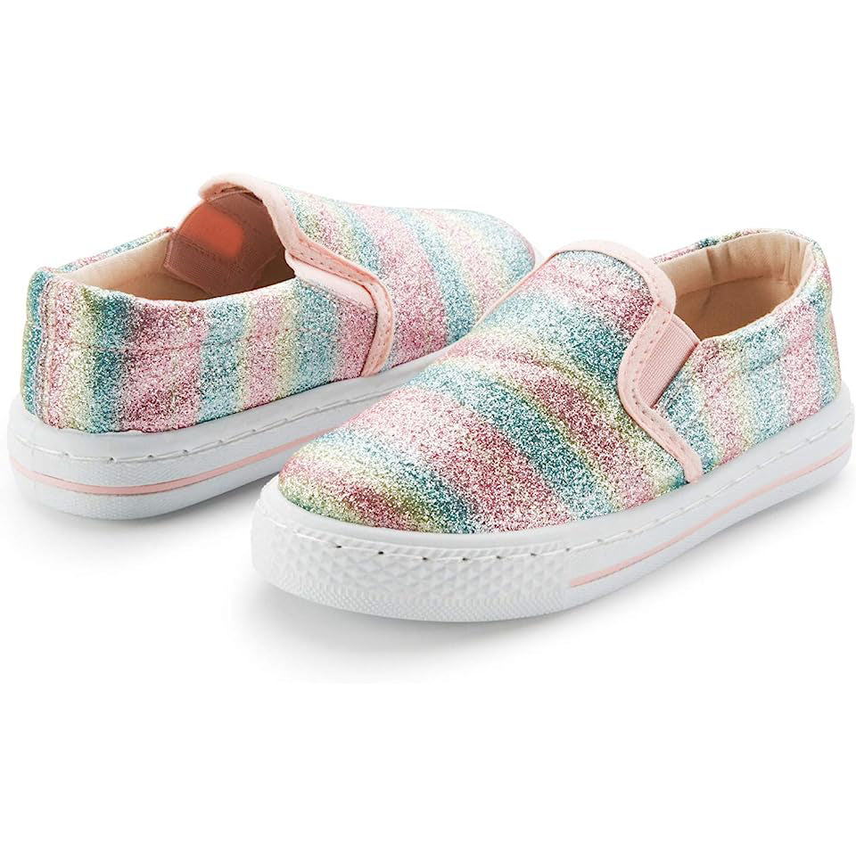 Colorful Glitter Slip-On Espadrilles - MYSOFT