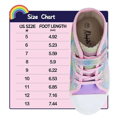 Kids Sneakers High-top Canvas Shoes Colorful - KKOMFORME