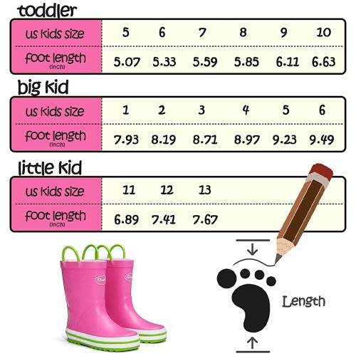 K KOMFORME SHOE Boy&amp;Girl Rain Boots Waterproof Pink | KomForme product_description.
