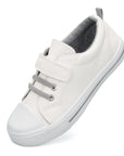 Single Hook and Loop Sneakers White/Black/Grey - MYSOFT