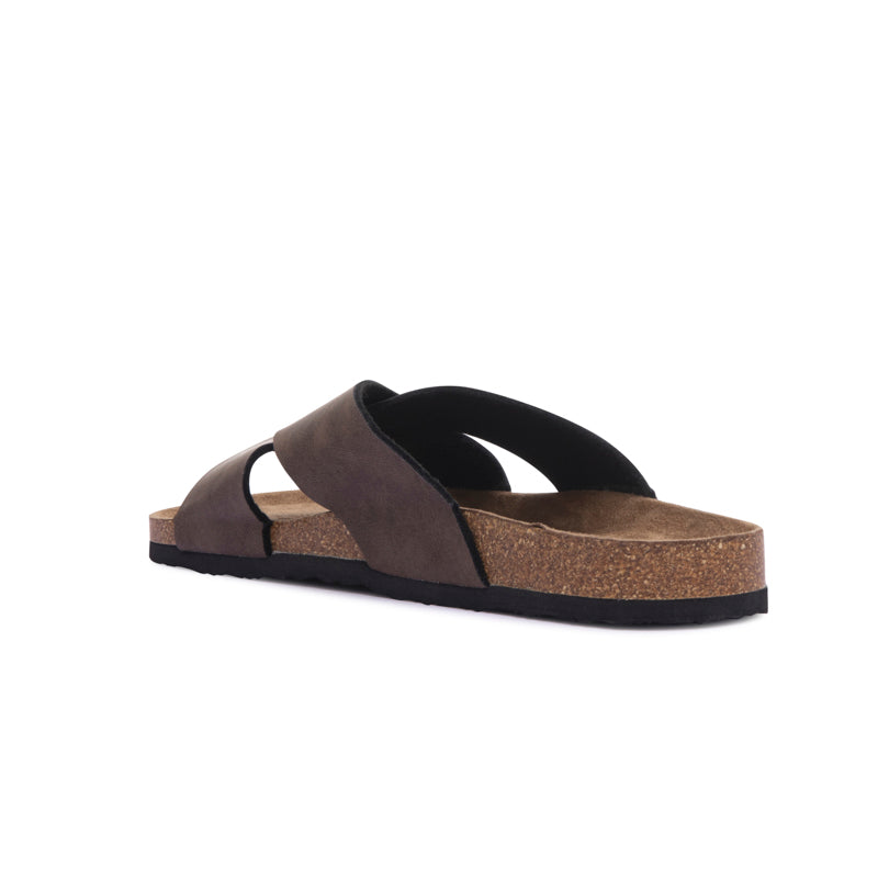 Criss-cross Leather Slippers Mysoft