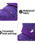 Purple Star Snowflake Warm Waterproof Snow Boots - MYSOFT