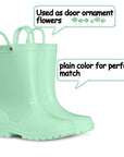 Simple And Cute Waterproof Rubber Rain Boots - MYSOFT