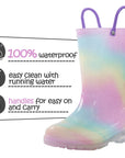 Rainbow Style Aurora Gradient Luminous Rain Boots