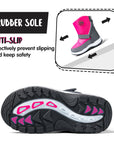 Pink/Purple Mountain Icons Insulated Waterproof Snow Boots - MYSOFT