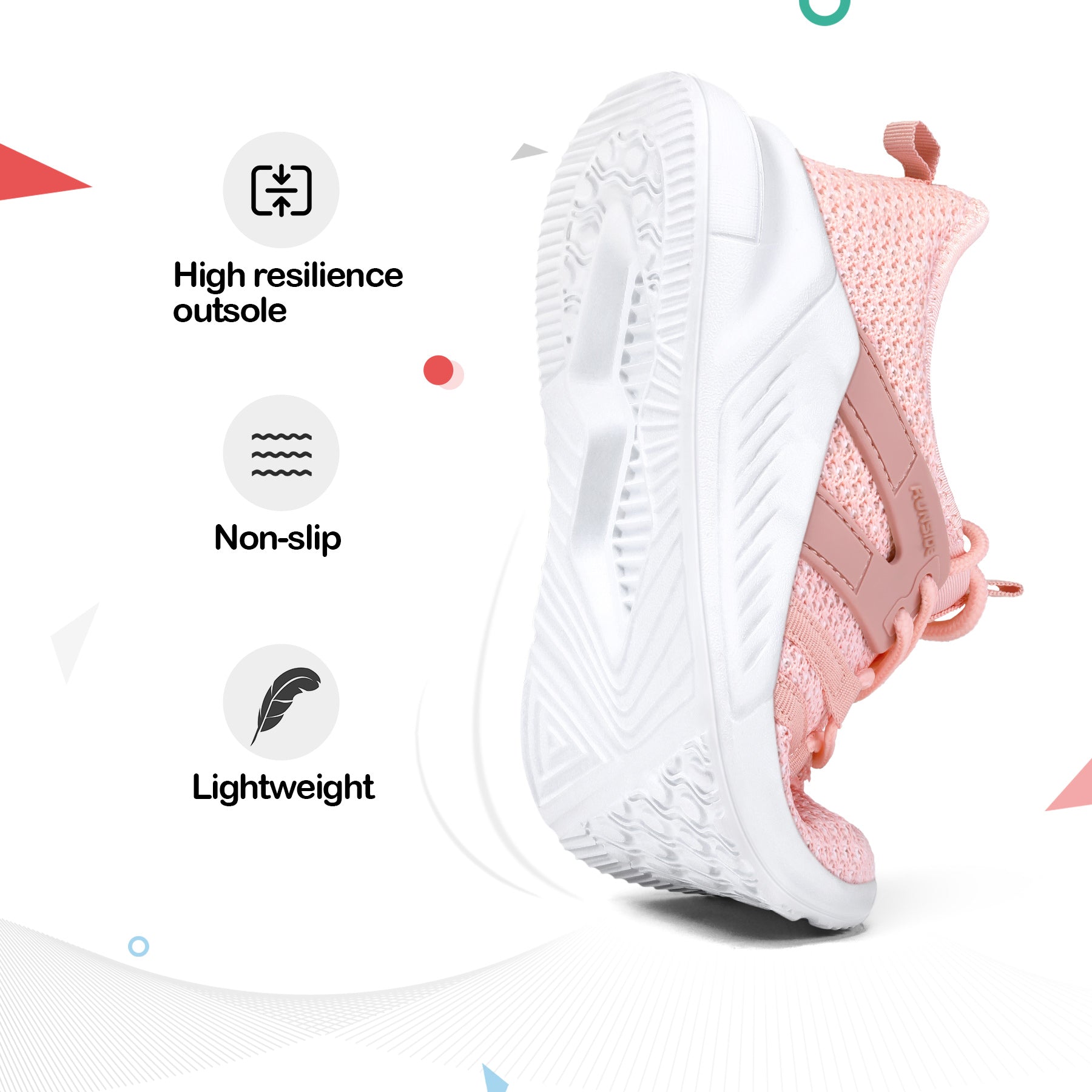 Pink Lightweight Breathable Tennis Sneakers - MYSOFT