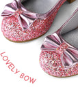 Low Heel Round Toe Bow Lace-Up Mary Janes - MYSOFT