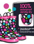 Colorful Circle Waterproof Non-Slip Rain Boots - MYSOFT