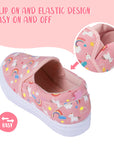 Rainbow Unicorn Cotton Lined Light Pink Espadrilles - MYSOFT