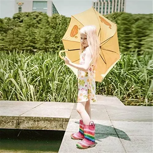 Girls Light Rain Boots Colorful Kids Shoes - KKOMFORME