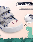Dinosaur toddler shoes Sneakers Canvas Shoes Gray - KKOMFORME