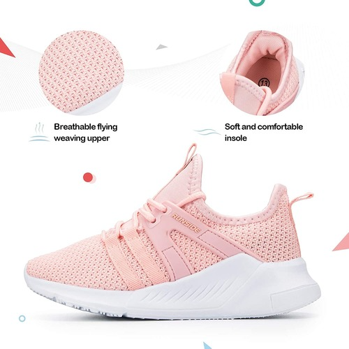 Kids Sneakers Running Tennis Athletic Shoes Pink -- KKomeforme