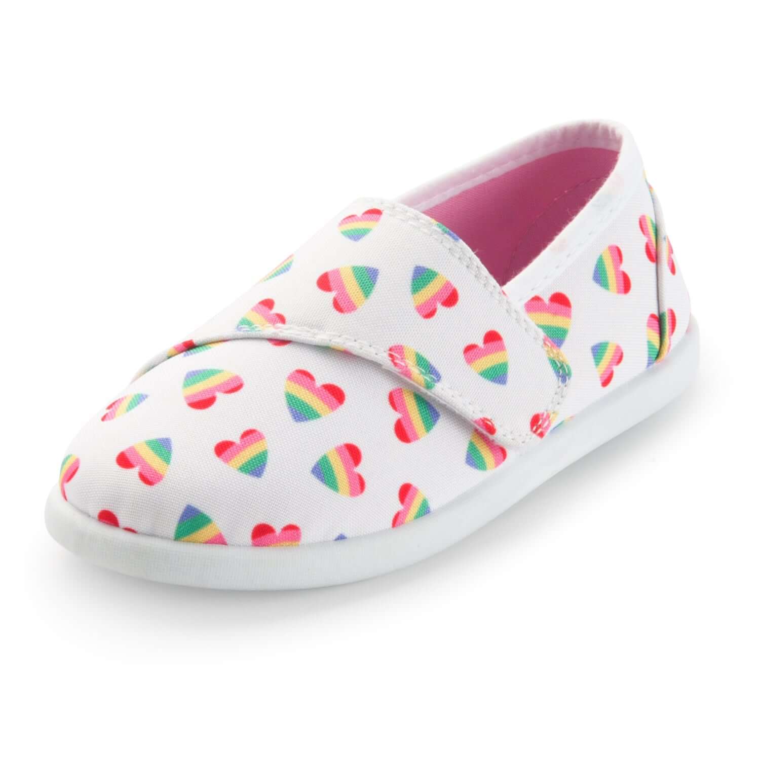 Rainbow Heart Hook and Loop Slip-ons - MYSOFT