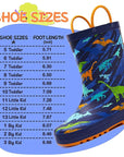 Boy&Girl Rain Boots Waterproof Navy Dinosaurs - KomForme