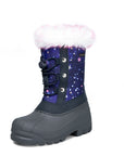 Boys and Girls Snow Boots Insulated Fur Lined Warm Anti-Slip Waterproof Winter Boot -K KomForme