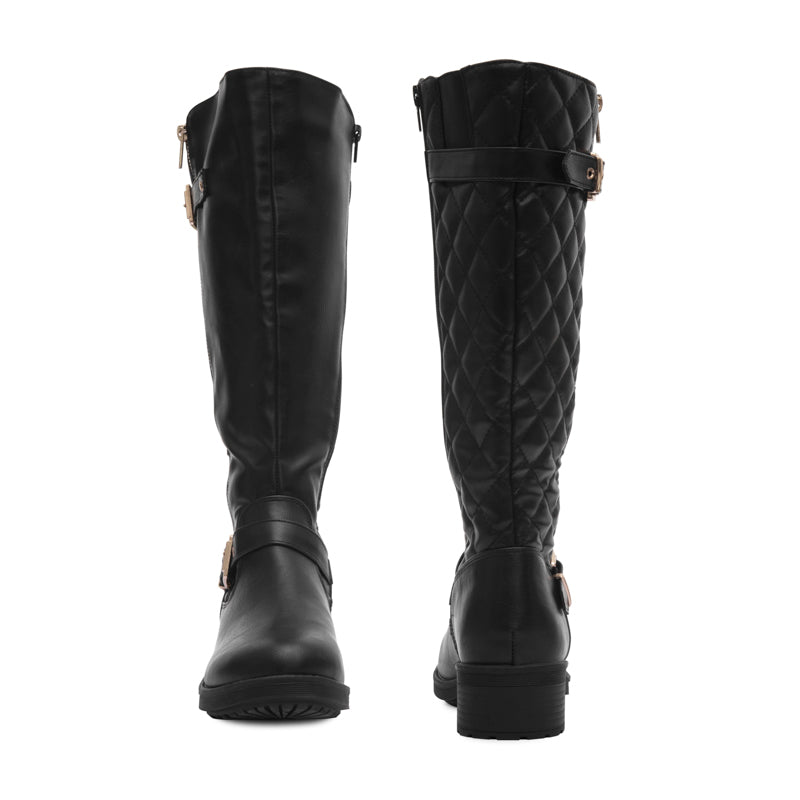 Metal Button Knee Boots Mysoft