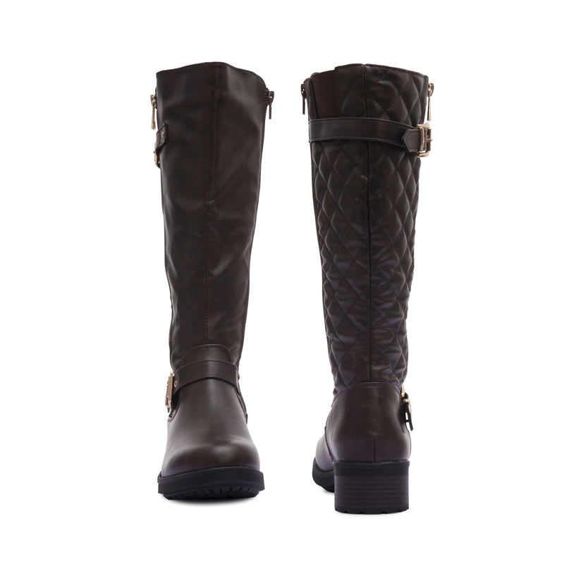 Metal Button Knee Boots Mysoft