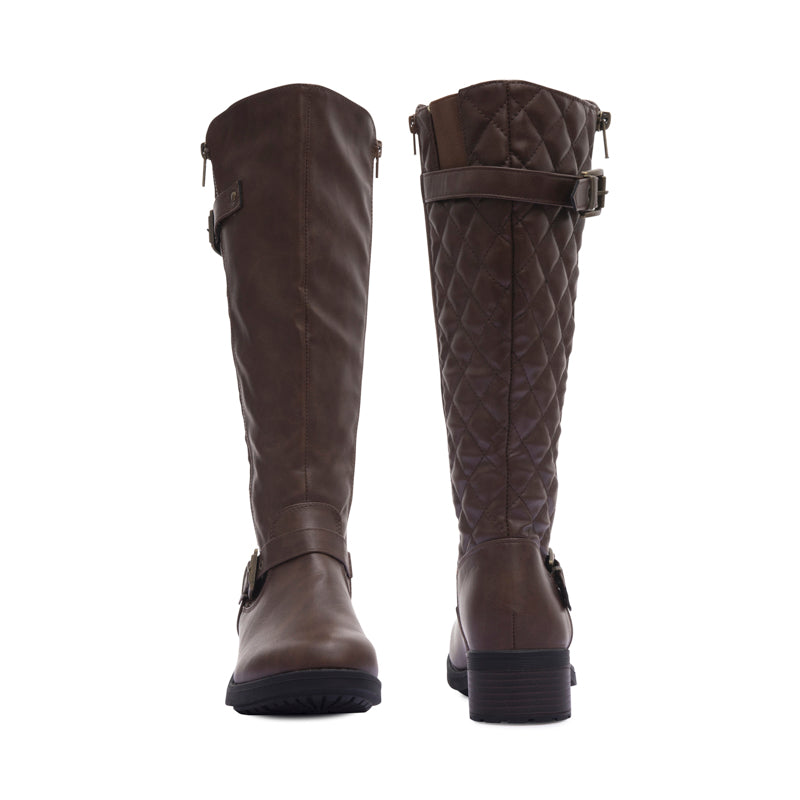 Metal Button Knee Boots Mysoft