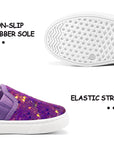 Purple Sequined Slip-On Canvas Shoes - MYSOFT