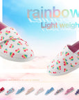 Rainbow Heart Hook and Loop Slip-ons - MYSOFT