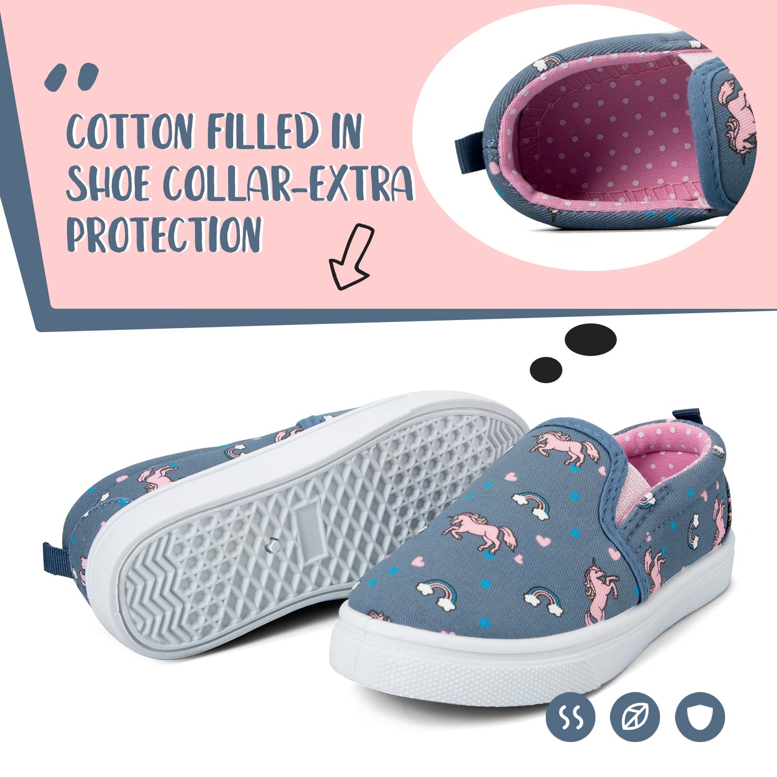 Denim Unicorn Cotton Lined Espadrilles - MYSOFT