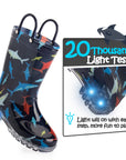 Multicolor Shark Waterproof Lighted Rain Boots - MYSOFT