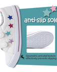 Colorful Stars Soft White Walking Shoes - MYSOFT