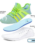 Green Mesh Breathable Lightweight Tennis Sneakers - MYSOFT