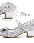 Low Heel Sequined Mary Jane Flats - MYSOFT