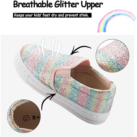 Colorful Glitter Slip-On Espadrilles - MYSOFT