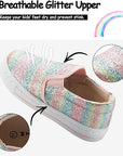 Colorful Glitter Slip-On Espadrilles - MYSOFT