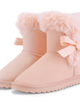 Bow Tie Warm Fur Lined Snow Boots - MYSOFT