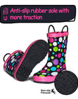 Colorful Circle Waterproof Non-Slip Rain Boots - MYSOFT