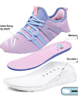 Powder Blue Lightweight Breathable Tennis Sneakers - MYSOFT